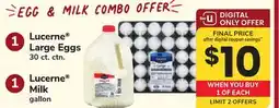 ACME Lucerne Large Eggs 30 ct. ctn. Lucerne Milk gallon offer