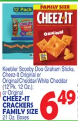 Bravo Supermarkets CHEEZ-IT CRACKERS FAMILY SIZE 21 Oz. Boxes offer