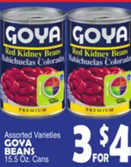 Bravo Supermarkets GOYA BEANS 15.5 Oz. Cans offer