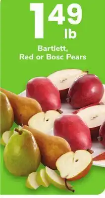 ACME Bartlett, Red or Bosc Pears offer