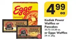 ACME Kodiak Power Waffles or Pancakes 10.72-15.38 oz. or Eggo Waffles 24 ct. pkg offer