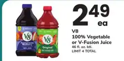 ACME V8 100% Vegetable or V-Fusion Juice offer