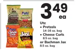 ACME Utz Pretzels 14-16 oz. bag Cheese Curls 8.5 oz. bag or Bachman Jax 8.5 oz. bag offer