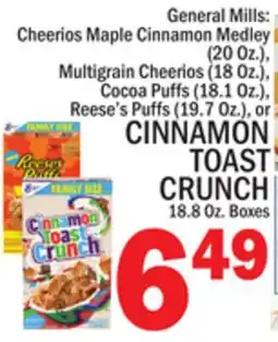 C Town CINNAMON TOAST CRUNCH offer