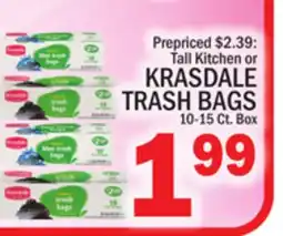 C Town KRASDALE TRASH BAGS offer