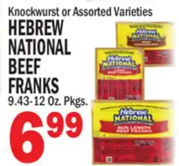 C Town HEBREW NATIONAL BEEF FRANKS offer