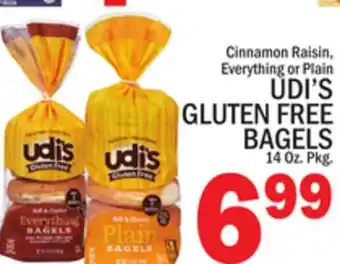 C Town UDI'S GLUTEN FREE BAGELS offer
