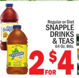 C Town SNAPPLE DRINKS & TEAS offer