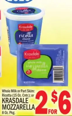 C Town KRASDALE MOZZARELLA 8 Oz. Pkg offer