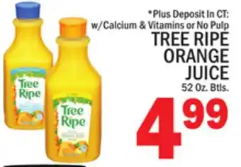 C Town TREE RIPE ORANGE JUICE offer