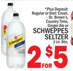 C Town SCHWEPPES SELTZER offer