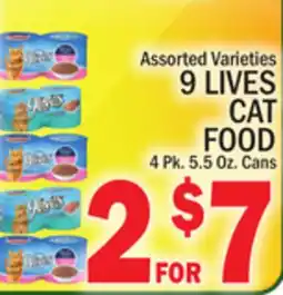 C Town 9 LIVES CAT FOOD offer