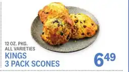 Kings Food Markets KINGS 3 PACK SCONES offer