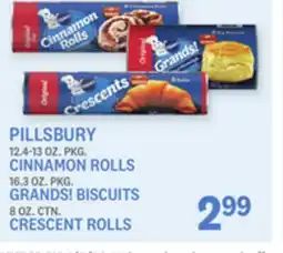Kings Food Markets PILLSBURY 12.4-13 OZ. PKG. CINNAMON ROLLS 16.3 OZ. PKG. GRANDS! BISCUITS 8 OZ. CTN. CRESCENT ROLLS offer