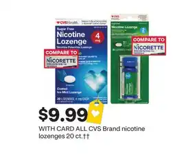CVS ALL CVS Brand nicotine lozenges 20 ct.†† offer