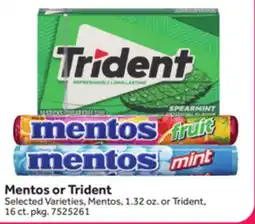 Stop&Shop Mentos or Trident offer