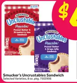 Stop&Shop Smucker's Uncrustables Sandwich offer