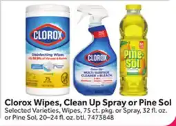 Stop&Shop Clorox Wipes, Clean Up Spray or Pine Sol offer