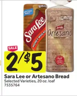 Stop&Shop Sara Lee or Artesano Bread offer