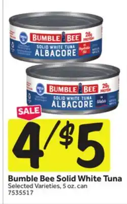 Stop&Shop Bumble Bee Solid White Tuna offer
