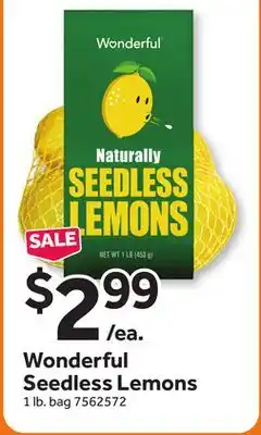 Stop&Shop Wonderful Seedless Lemons offer