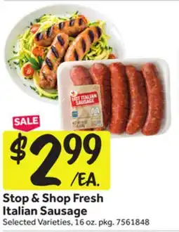 Stop&Shop Stop & Shop Fresh Italian Sausage offer