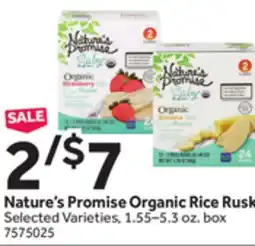 Stop&Shop Nature's Promise Organic Rice Rusks offer