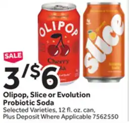 Stop&Shop Olipop, Slice or Evolution Probiotic Soda offer