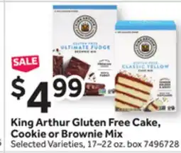 Stop&Shop King Arthur Gluten Free Cake, Cookie or Brownie Mix offer