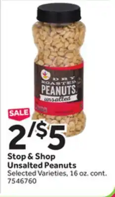Stop&Shop Stop & Shop Unsalted Peanuts offer