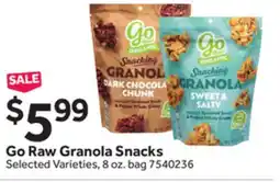 Stop&Shop Go Raw Granola Snacks offer