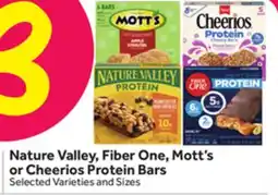 Stop&Shop Nature Valley, Fiber One, Mott's or Cheerios Protein Bars offer