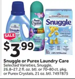 Stop&Shop Snuggle or Purex Laundry Care offer