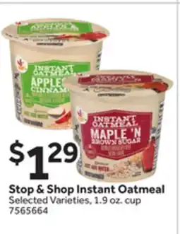 Stop&Shop Stop & Shop Instant Oatmeal offer