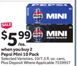Stop&Shop Pepsi Mini 10 Pack offer