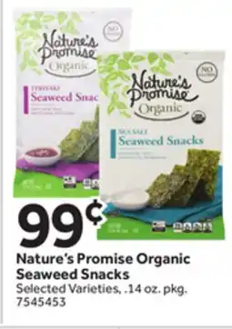 Stop&Shop Nature's Promise Organic Seaweed Snacks offer