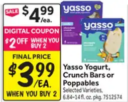 Stop&Shop Yasso Yogurt, Crunch Bars or Poppables offer