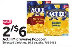 Stop&Shop Act II Microwave Popcorn offer