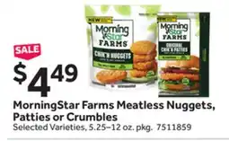 Stop&Shop MorningStar Farms Meatless Nuggets, Patties or Crumbles offer