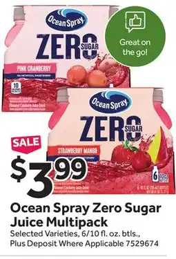 Stop&Shop Ocean Spray Zero Sugar Juice Multipack offer