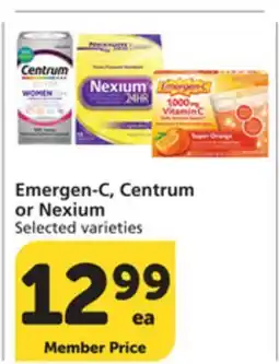 Vons Emergen-C, Centrum or Nexium offer