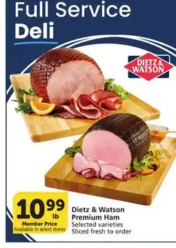 Vons Dietz & Watson Premium Ham offer