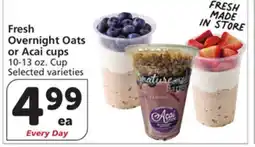 Vons Fresh Overnight Oats or Acai cups offer