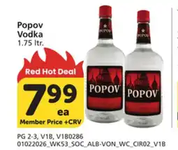 Vons Popov Vodka offer