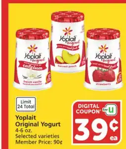 Vons Yoplait Original Yogurt offer