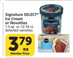 Vons Signature SELECT Ice Cream or Novelties offer