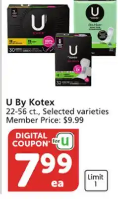 Vons U By Kotex offer