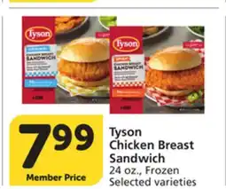 Vons Tyson Chicken Breast Sandwich offer