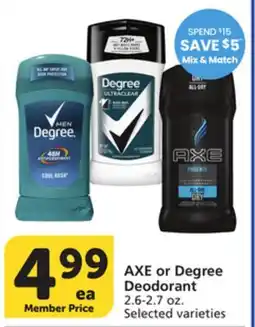 Vons AXE or Degree Deodorant offer