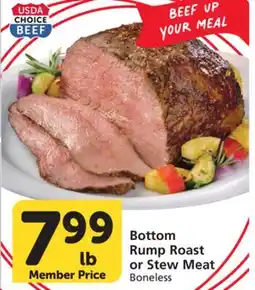 Vons Bottom Rump Roast or Stew Meat offer
